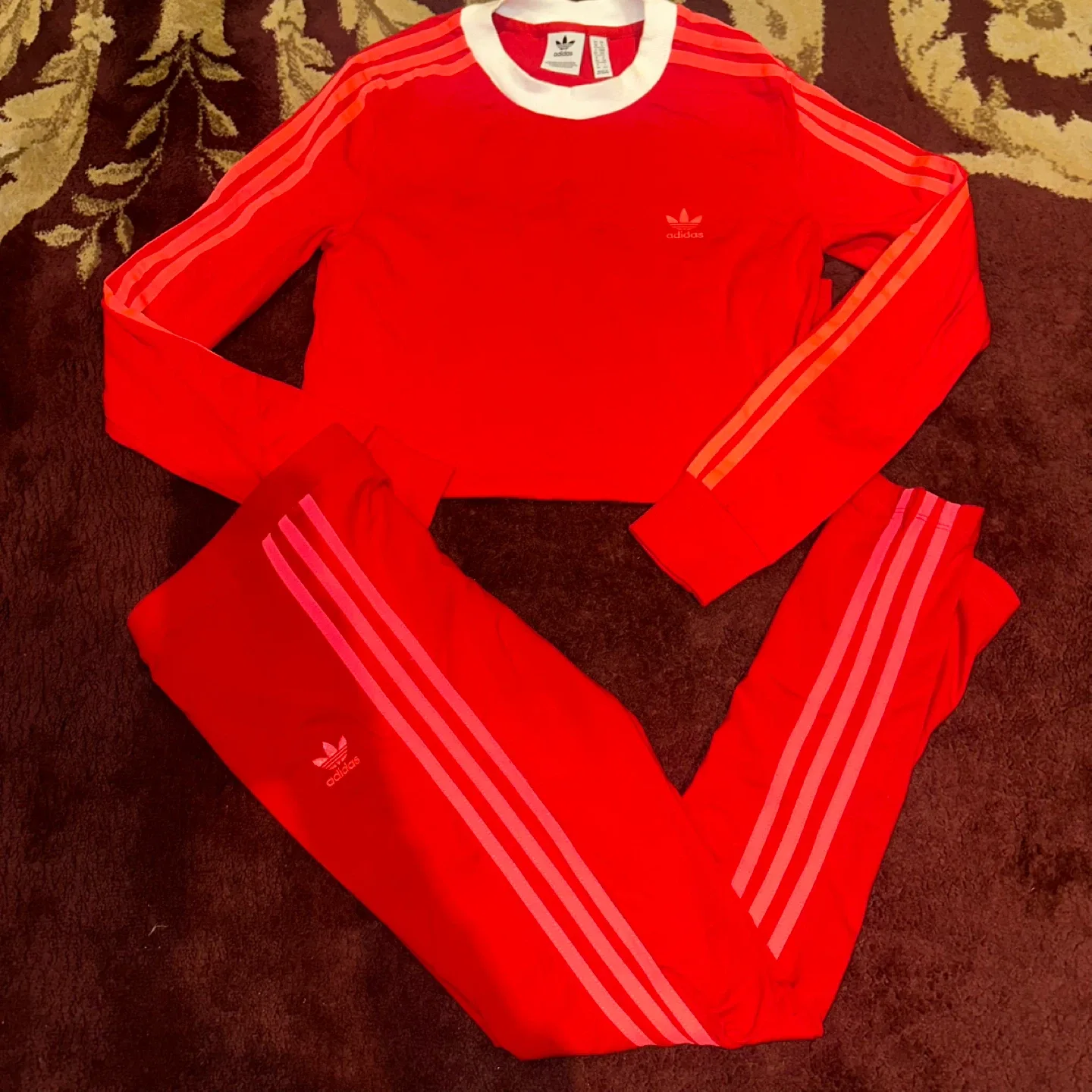 Adidas Red Tracksuit Set image indicator(2)