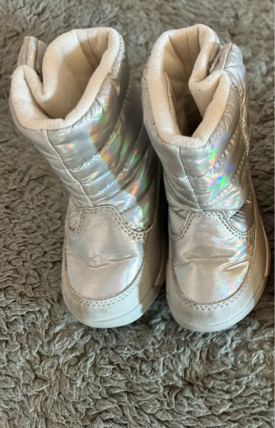 Children’s Place Silver Baby Winter Boots - Size 5 - photo 2