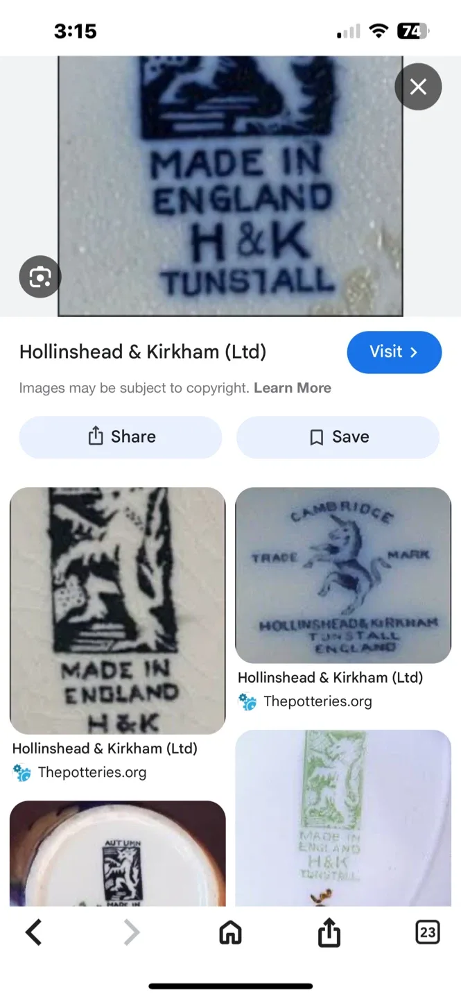 Vintage H&K Floral Creamer Pitcher - 4" Tall image indicator(9)