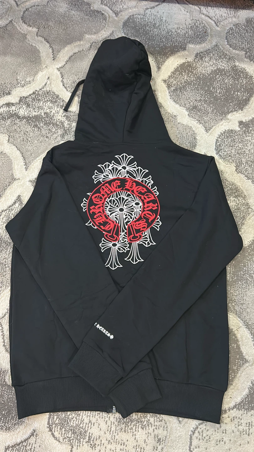 Chrome Hearts Black Zip Up Hoodie - photo 4