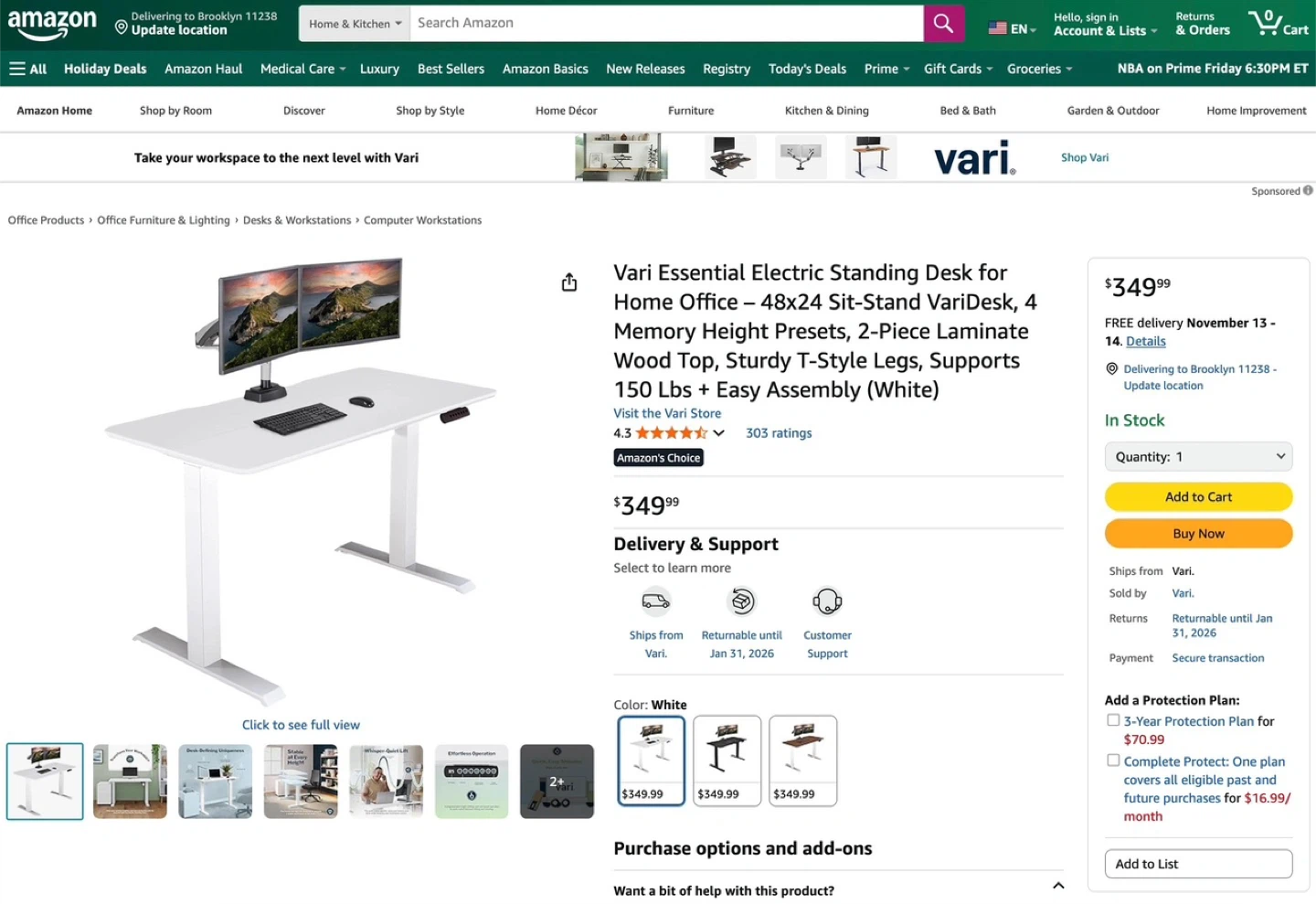 Work-from-Home Bundle: Standing Desk and Ergonomic Chair - photo 3