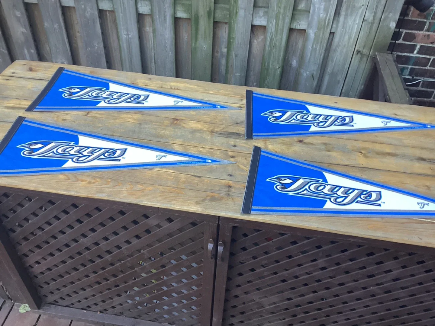 4 TORONTO BLUE JAYS Pennants ! image indicator(2)