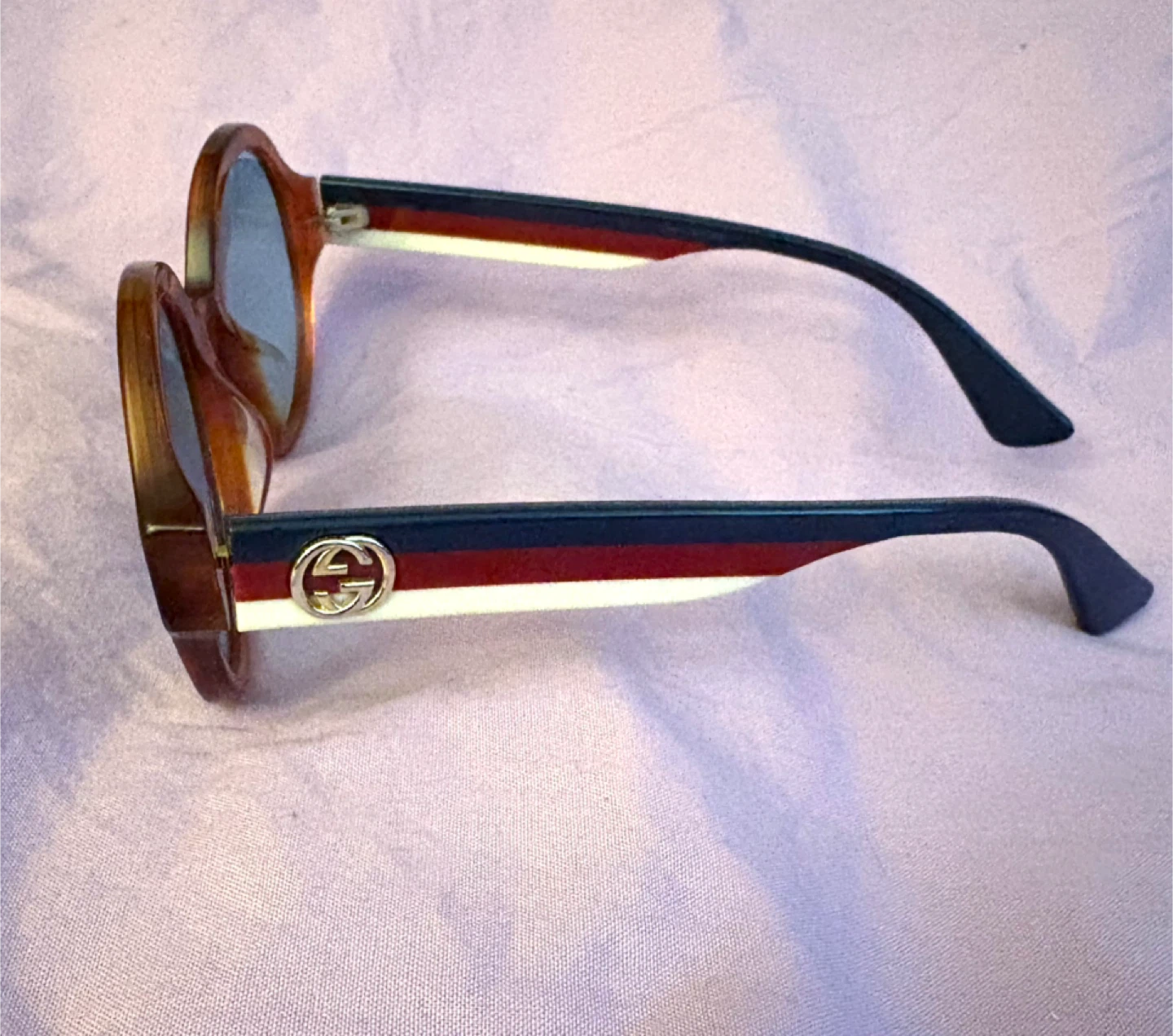 Gucci Blue Lens Round Frame Sunglasses - photo 3