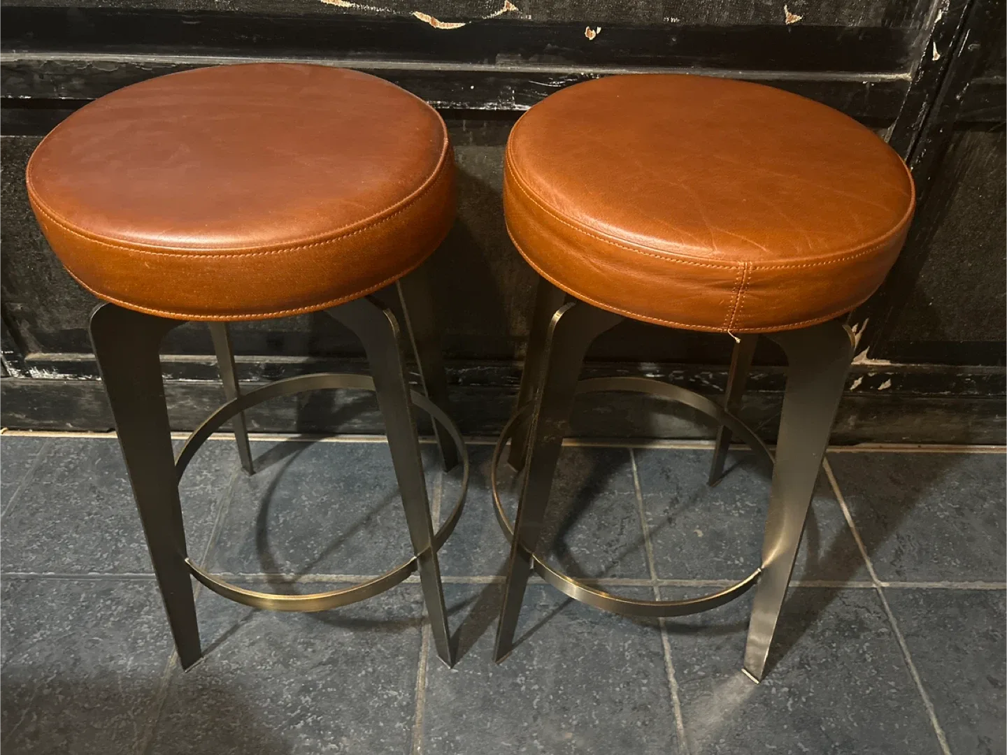Set of Hayden Round Bar Stool - CB2