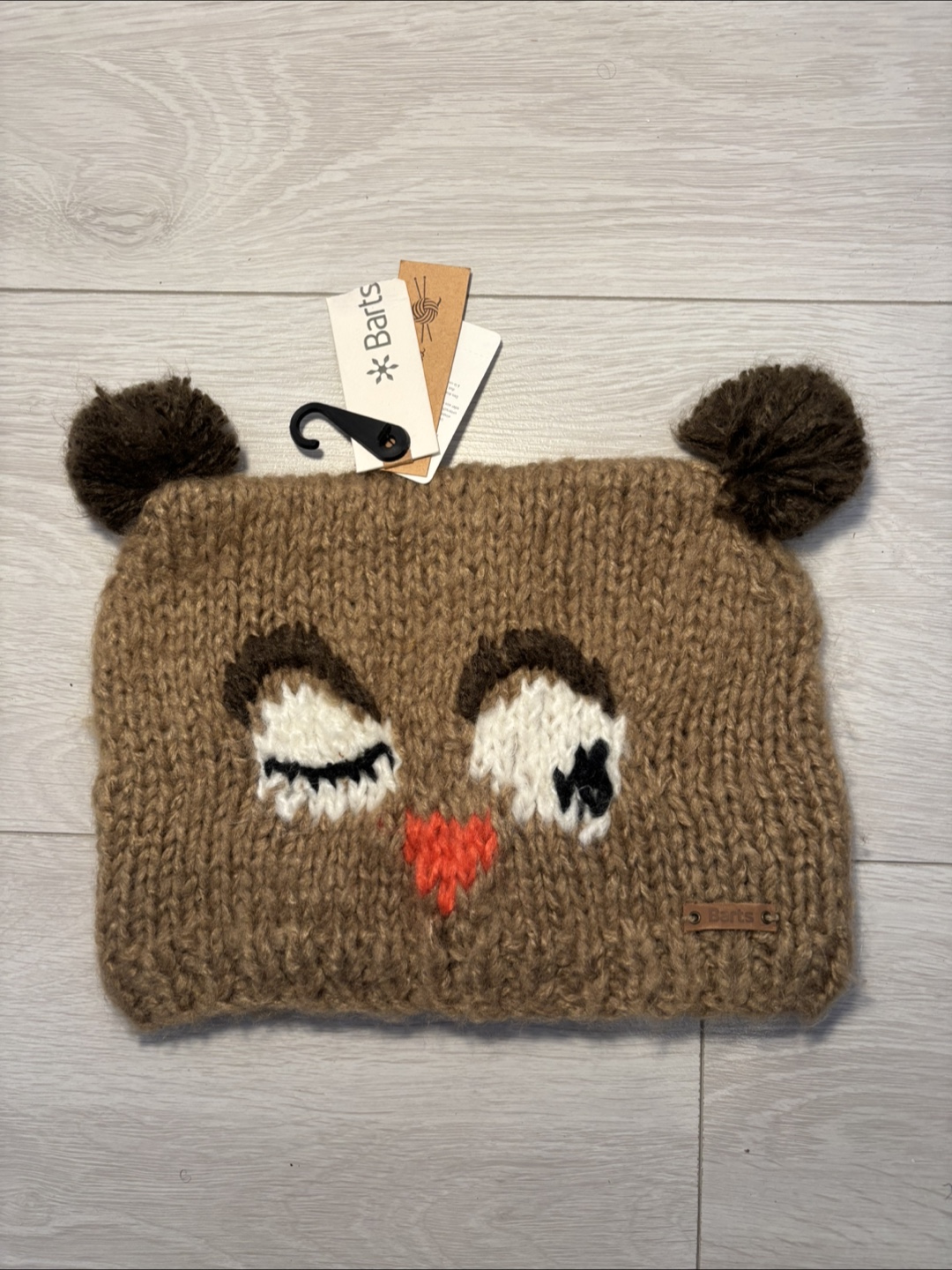 ADORABLE New Barts Kids/Baby Bear Beanie Hat - Handknitted