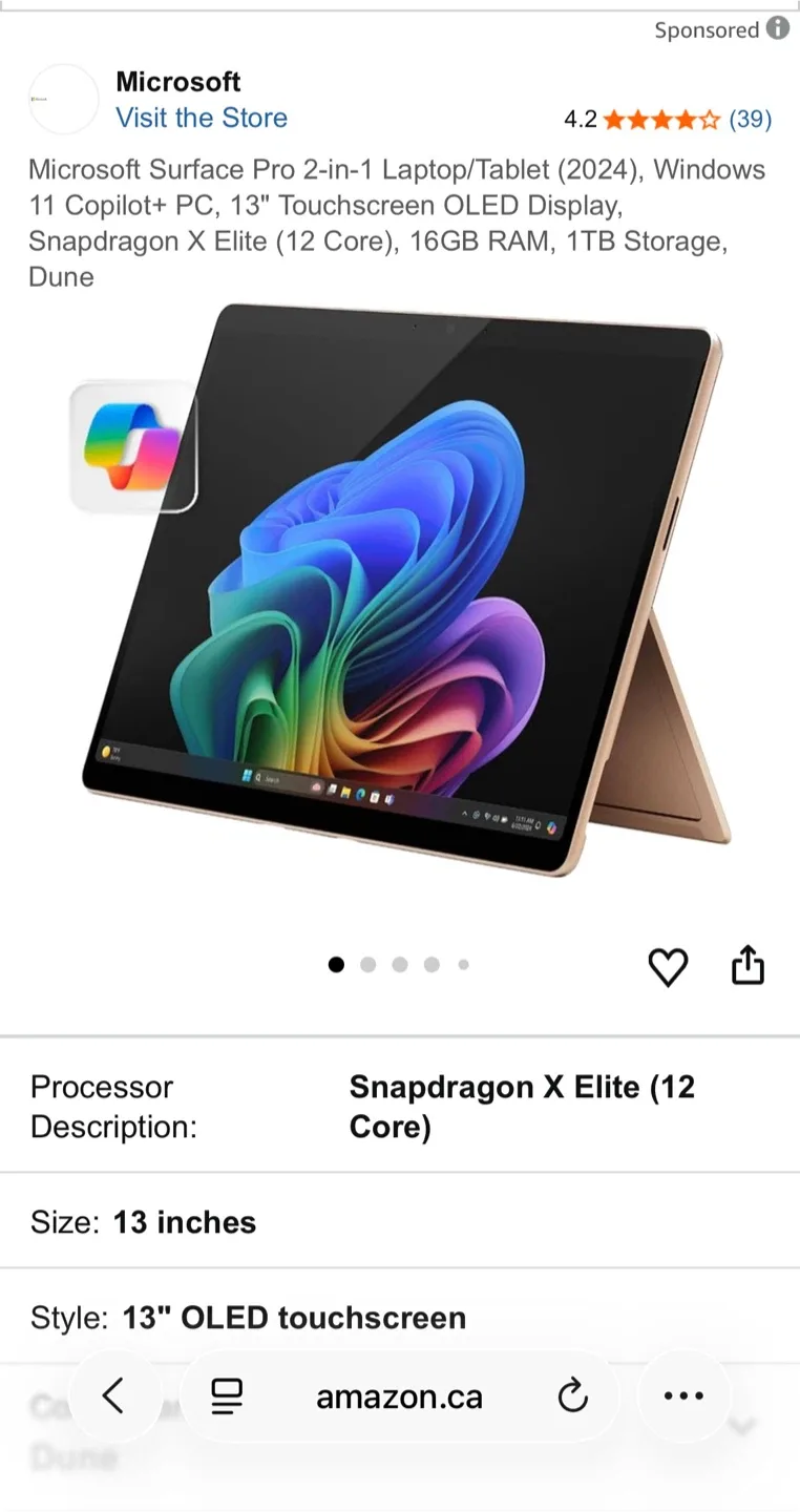 Microsoft Surface Pro (11th Edition) – Snapdragon X Elite image indicator(4)