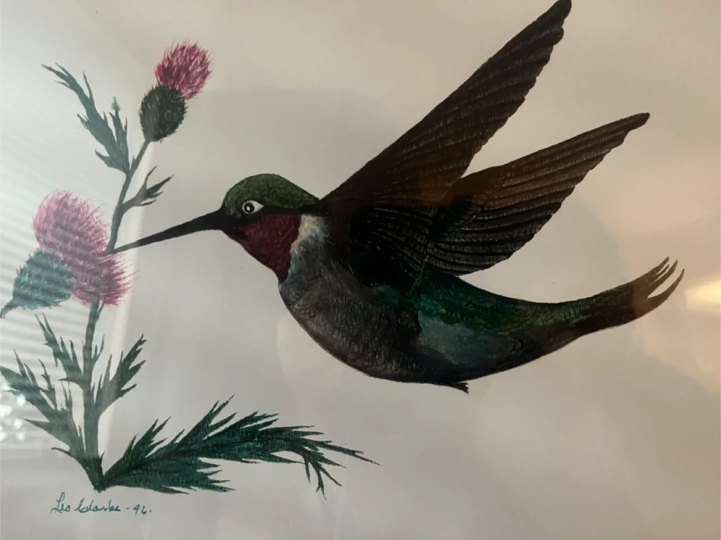 Art- Original Art- Vintage Painting by Les Clarke, 1996 image indicator(2)