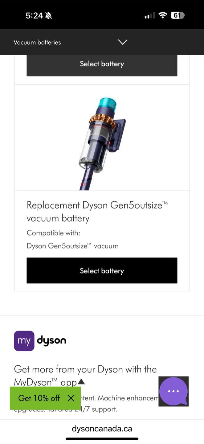 New (unused) - Dyson Gen5 outsize battery replacement - photo 5