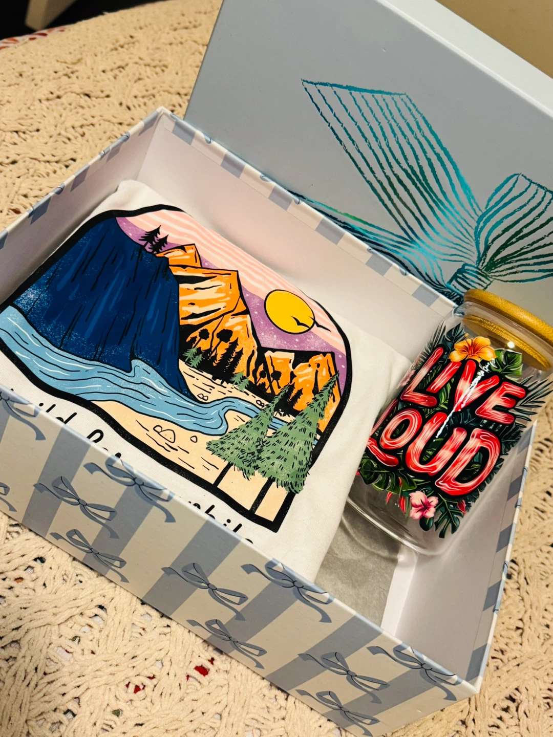 Custom T-Shirt & Glass Canister Set