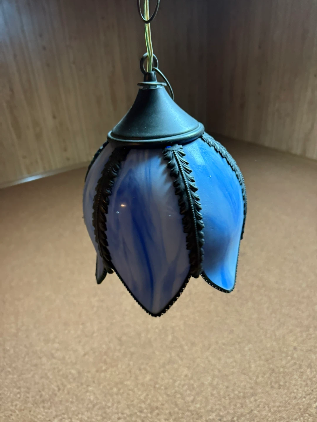 Blue Glass Pendant Light
