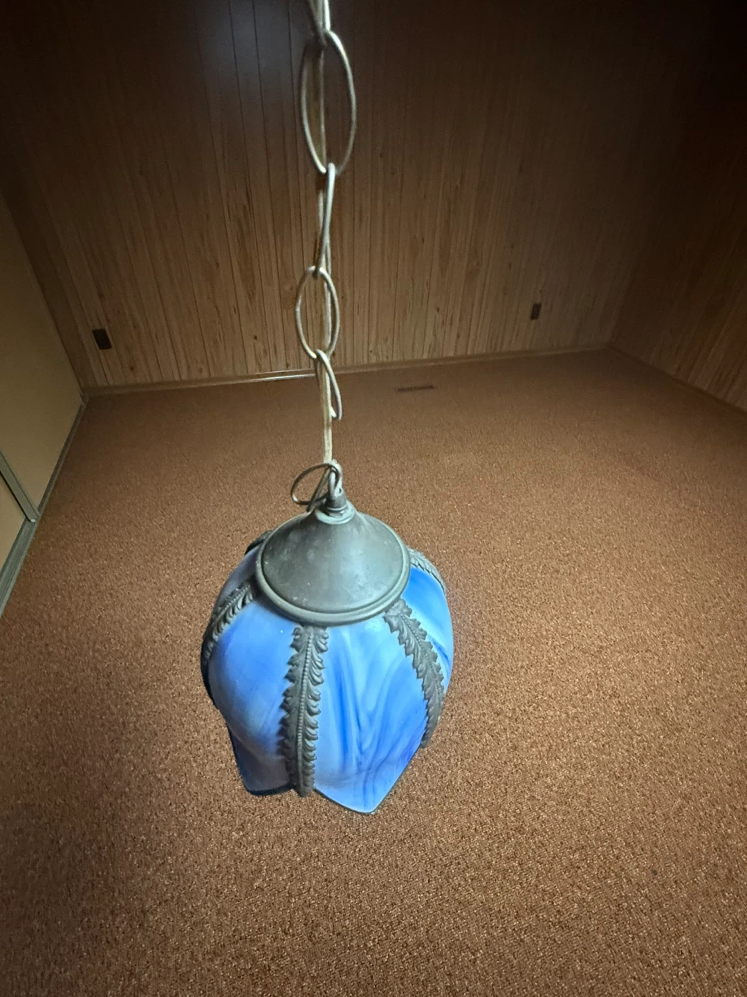 Blue Glass Pendant Light - photo 2