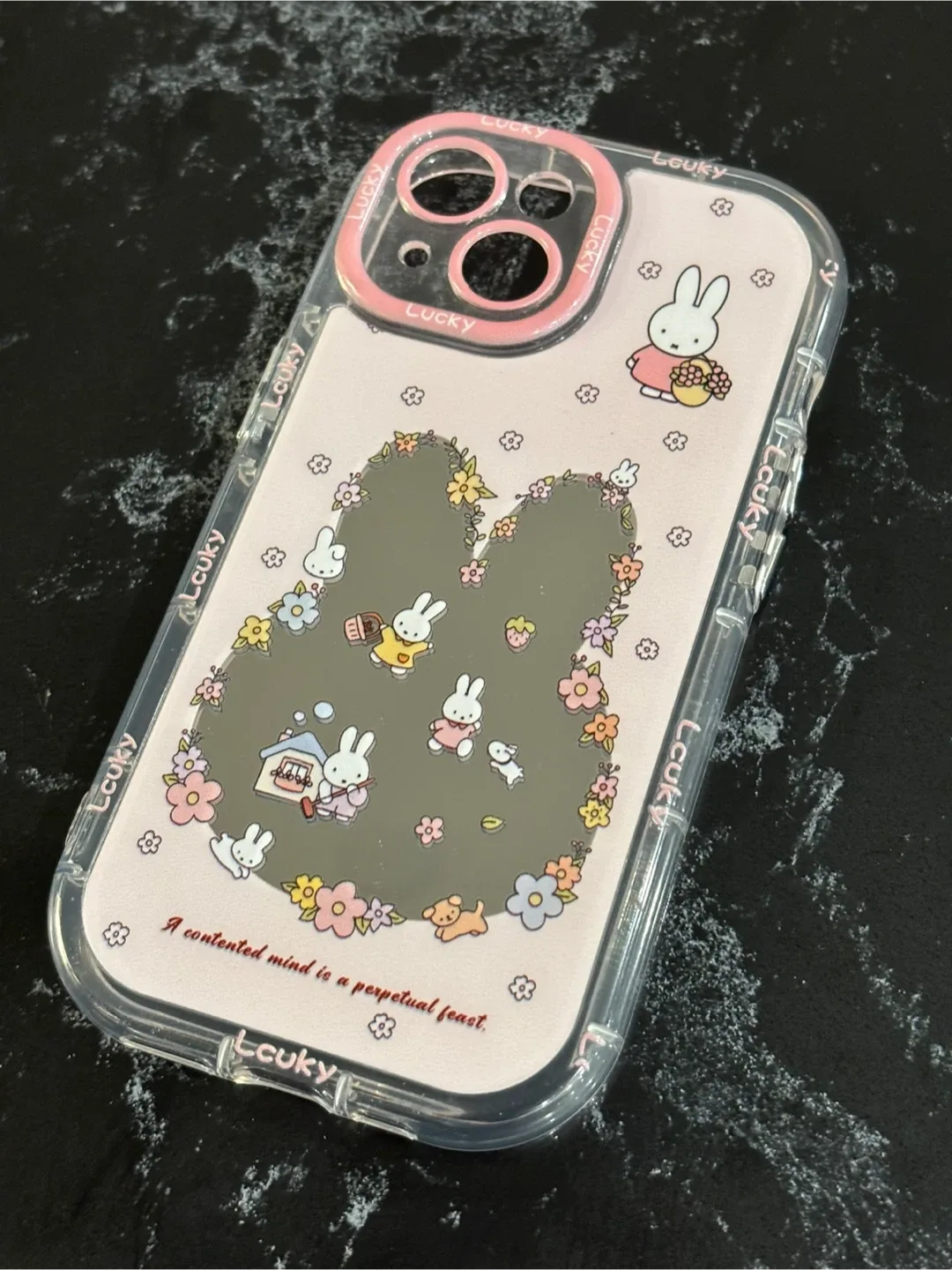 iPhone 15 Phone Case with Miffy Mirror Design