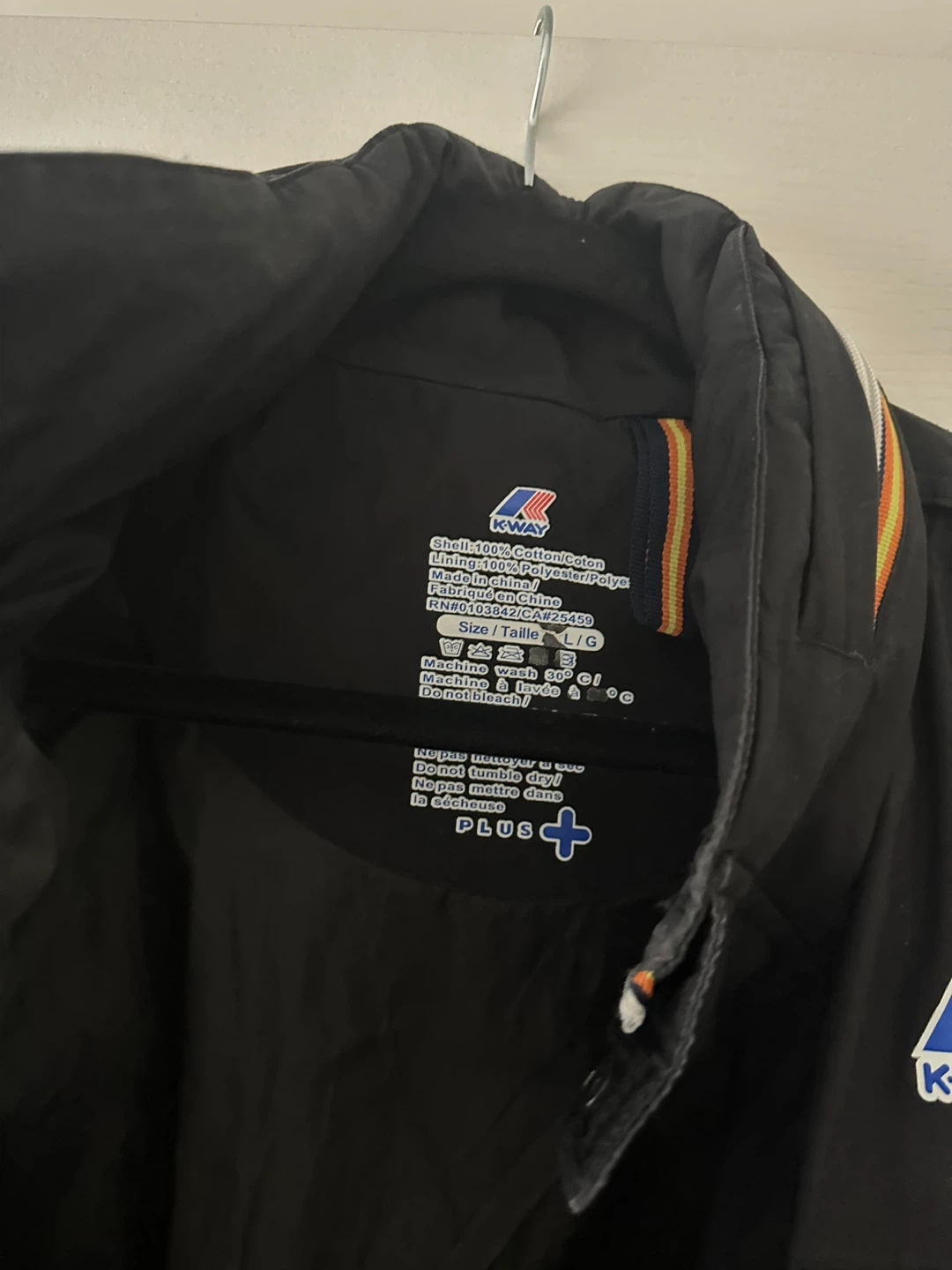 K-Way Black Jacket Size L/G - photo 2