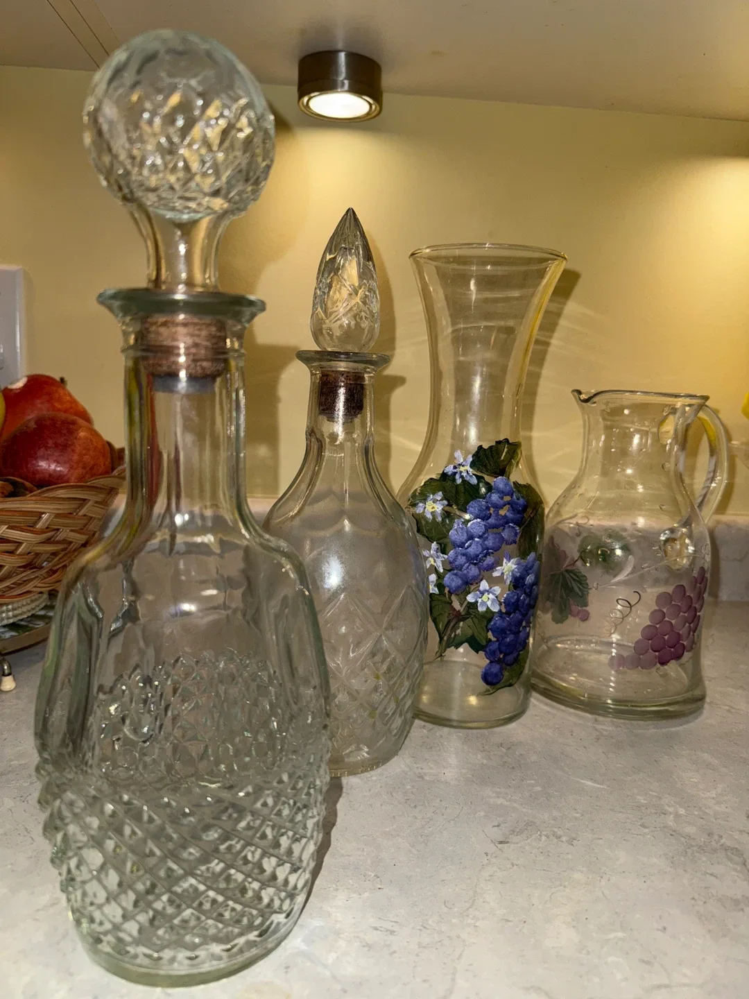 Vintage Glass Decanters & Pitcher Set image indicator(2)