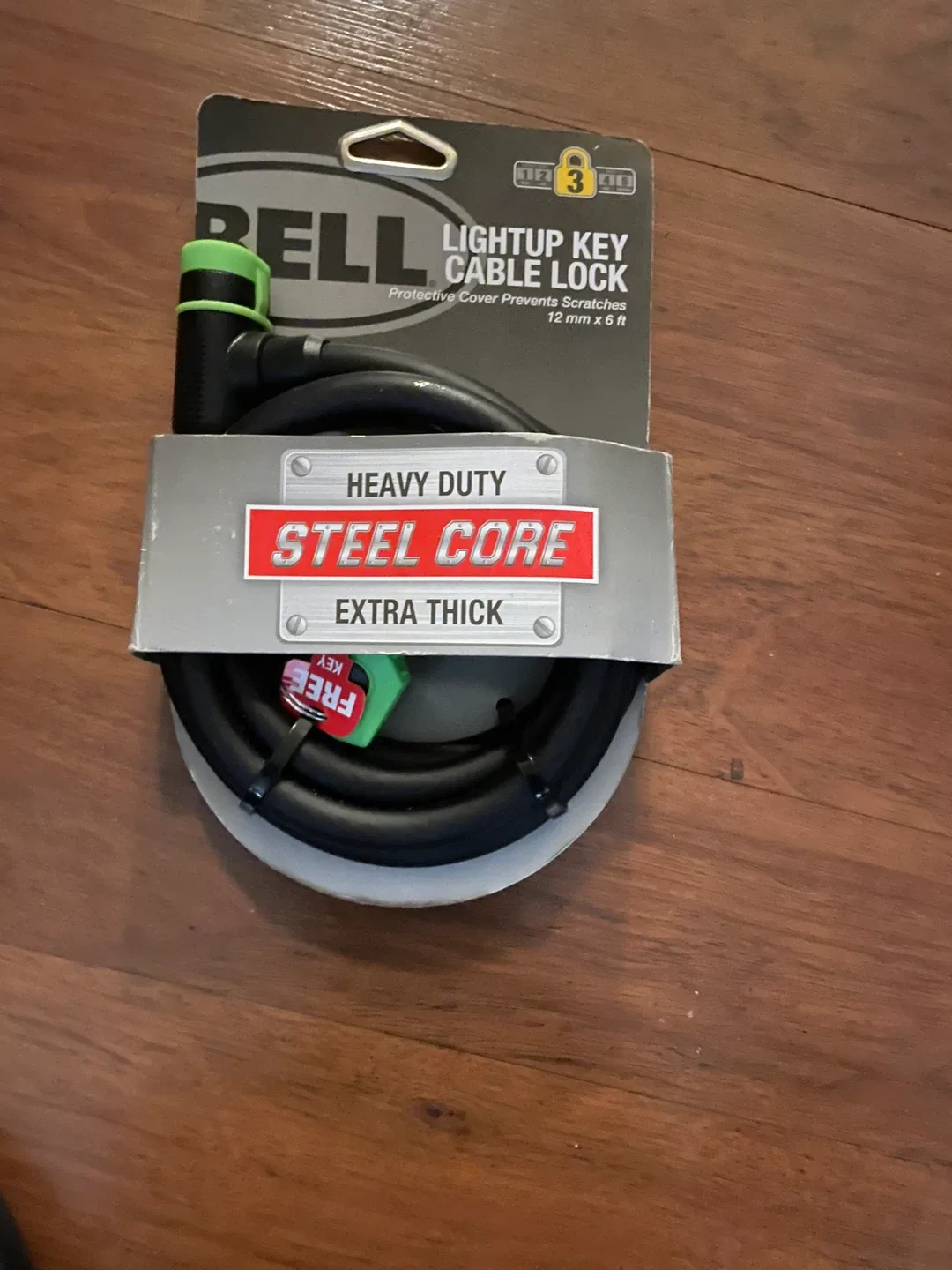 Bell Lightup Key Cable Lock - New