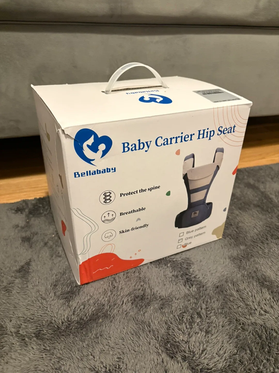 Bellababy Baby Carrier With Hip Seat – Great Condition + Box image indicator(2)