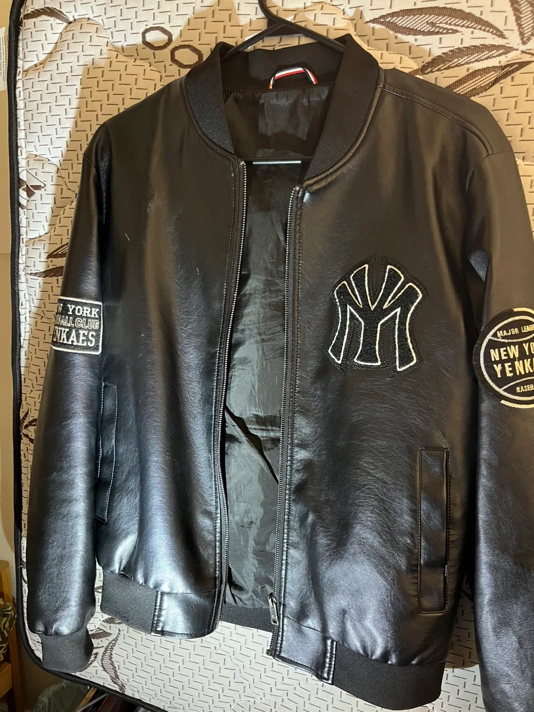 New York Yankees Black Leather Jacket