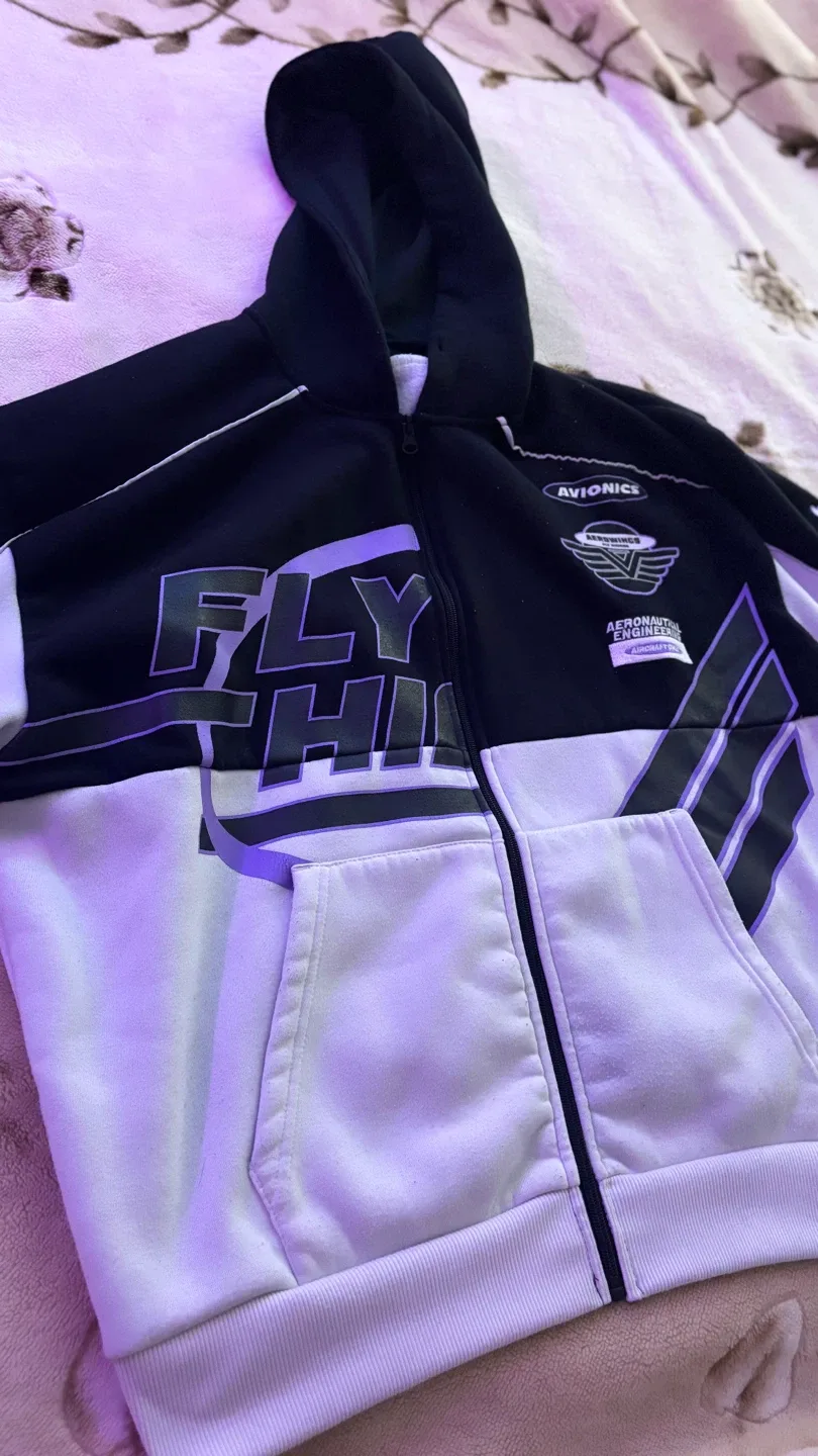 Aero Speed Flying High Black & White Hoodie