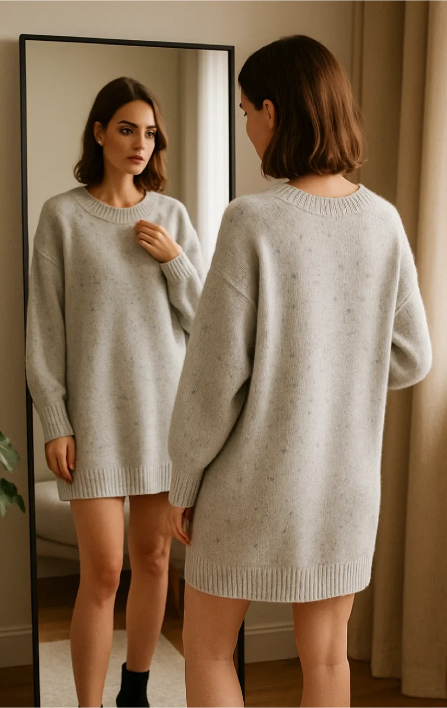 Sincerely Jules Speckled Knit Sweater Dress