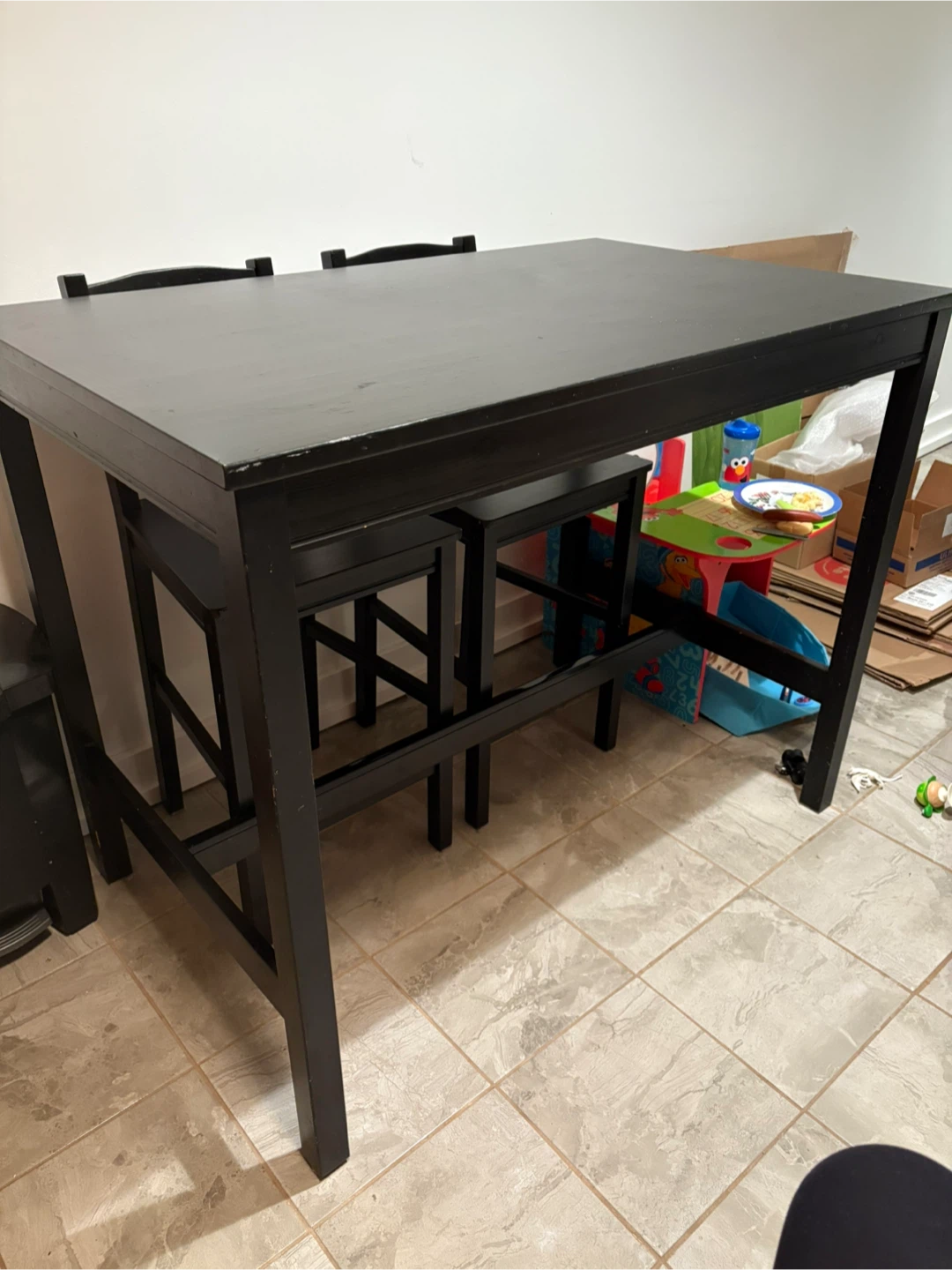 Black Pub Style Table