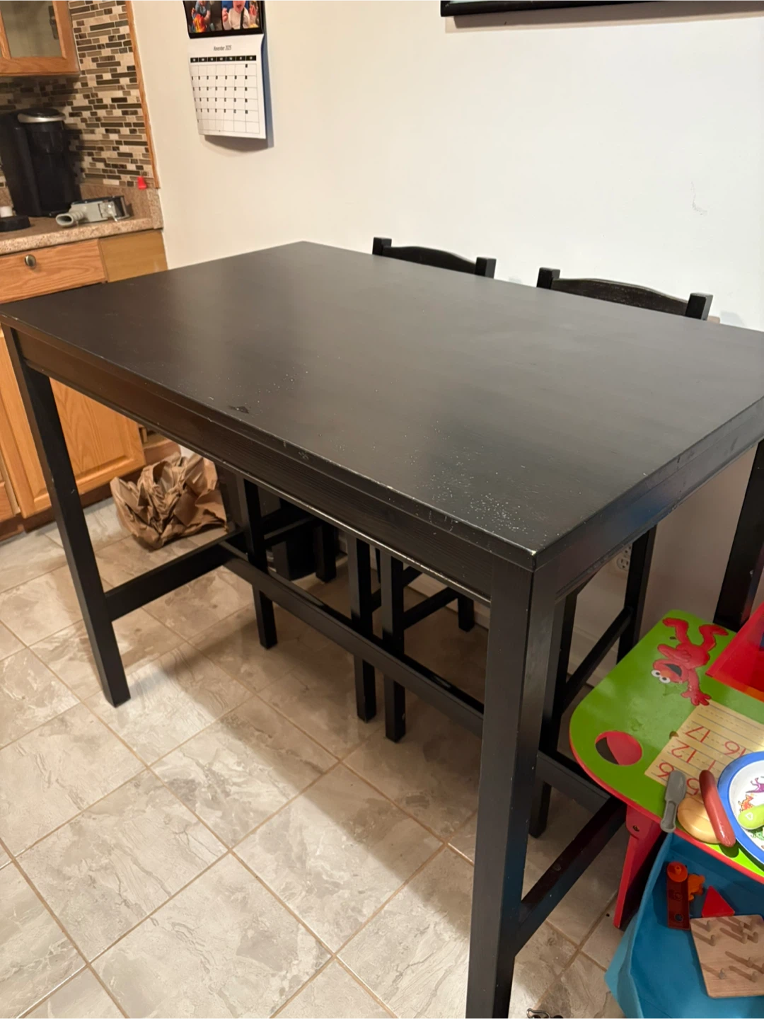 Black Pub Style Table - photo 2