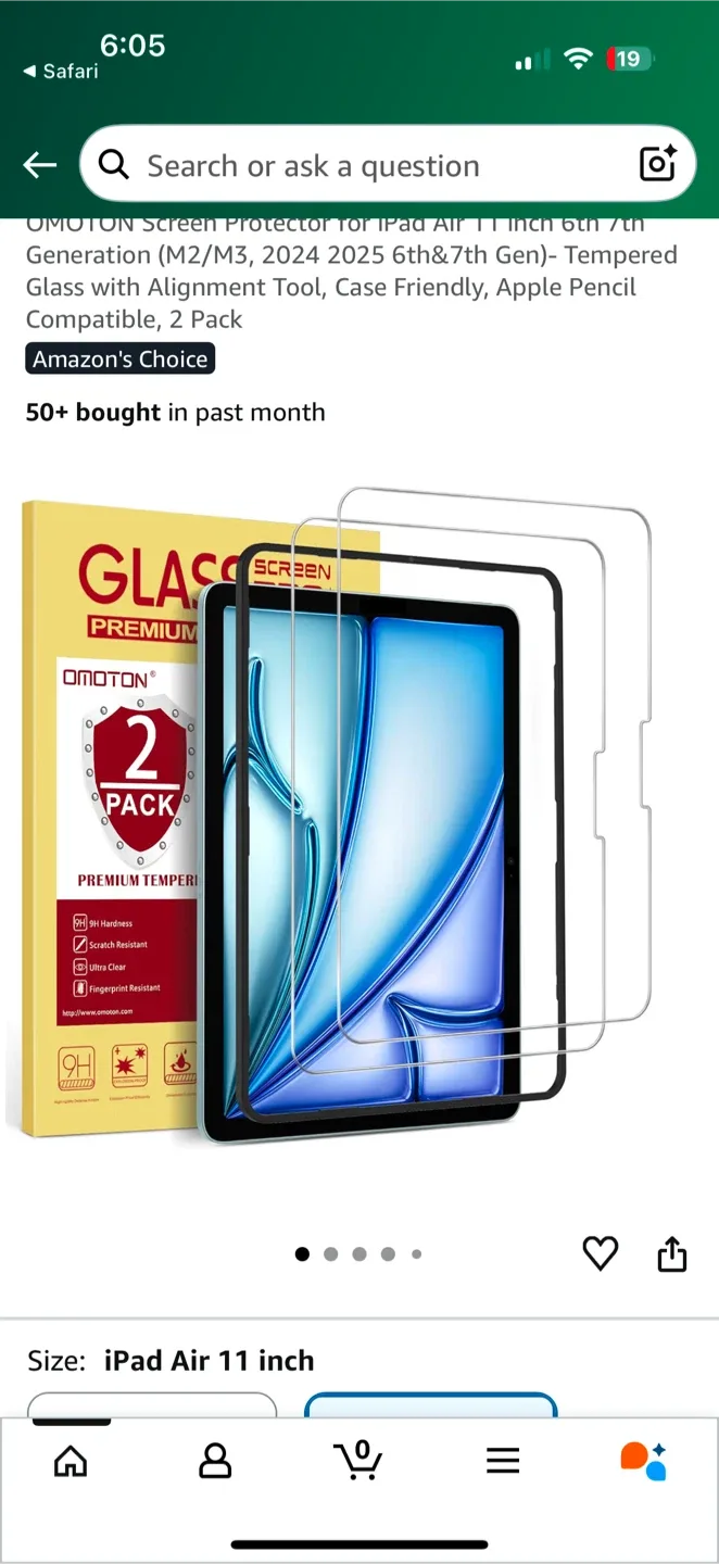 iPad Air 11 inch screen protector image indicator(2)