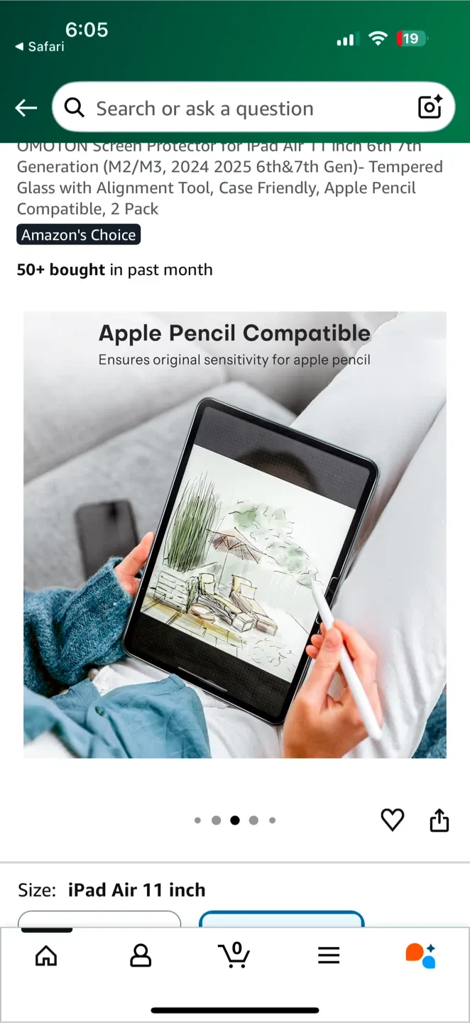 iPad Air 11 inch screen protector image indicator(3)