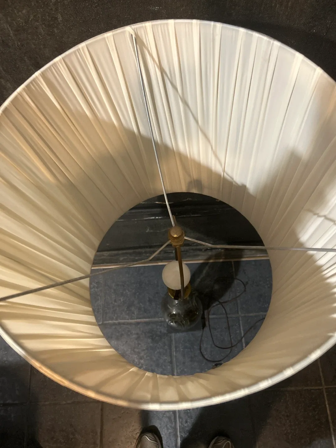 Vintage Mid-Century Italian Smoked Glass Lamp image indicator(6)