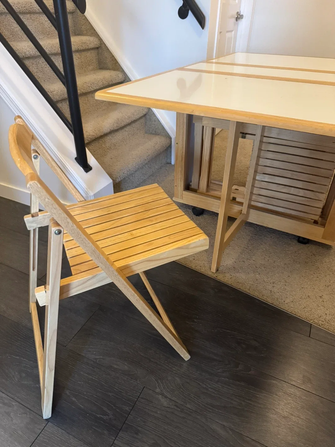 Folding Dining Table with 4 Chairs