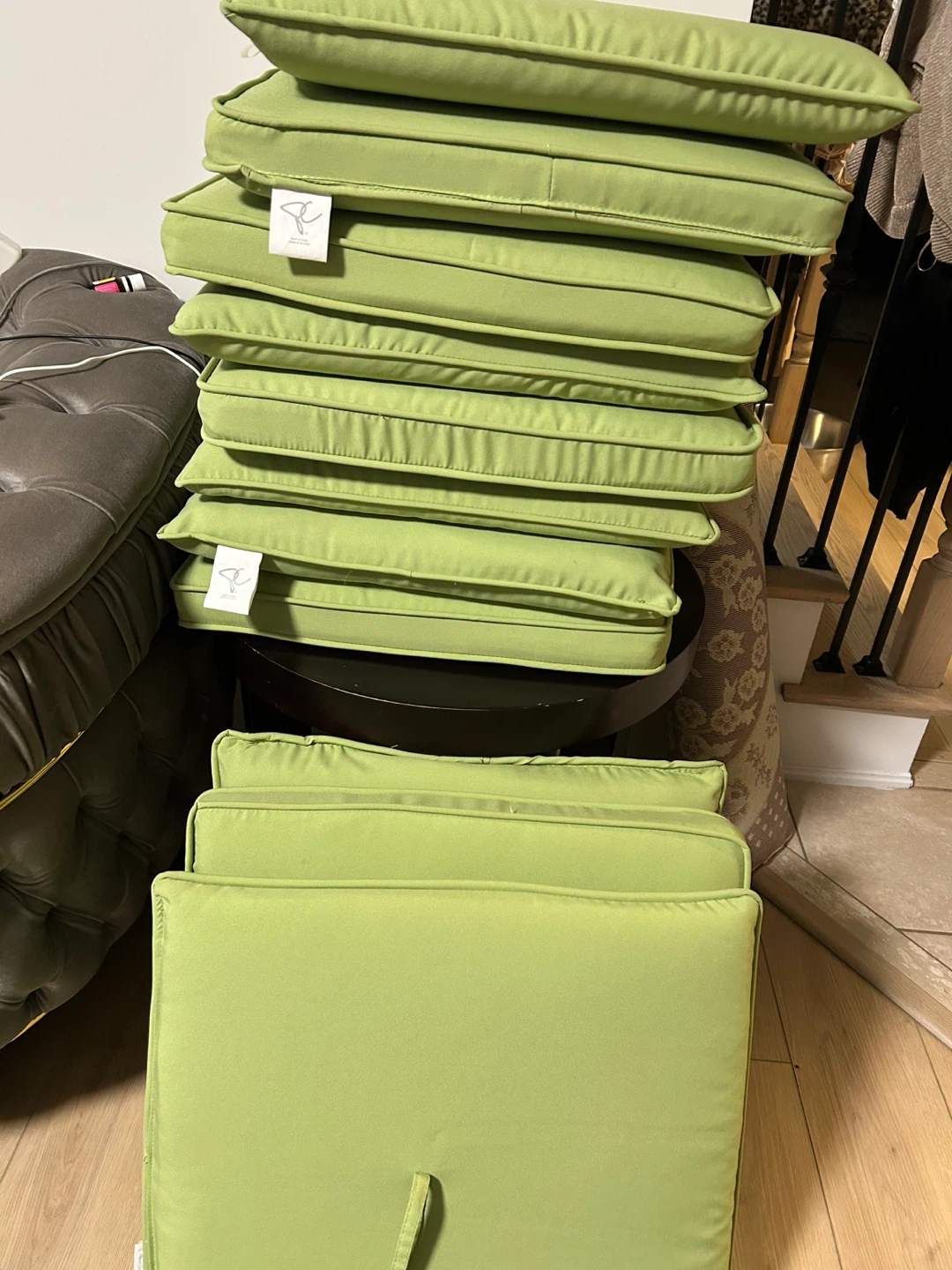Outdoor Green Seat Cushions