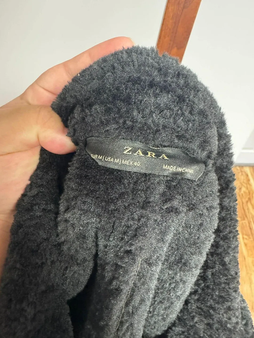 Zara Camo Print Faux Fur Trim Jacket - Size M image indicator(3)