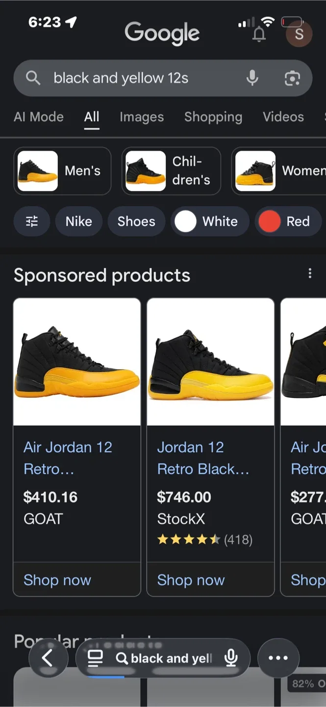 Air Jordan 12 Retro Black/Yellow