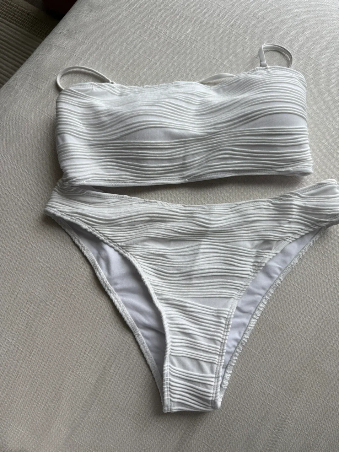 Zaful White Striped Bikini Set image indicator(2)