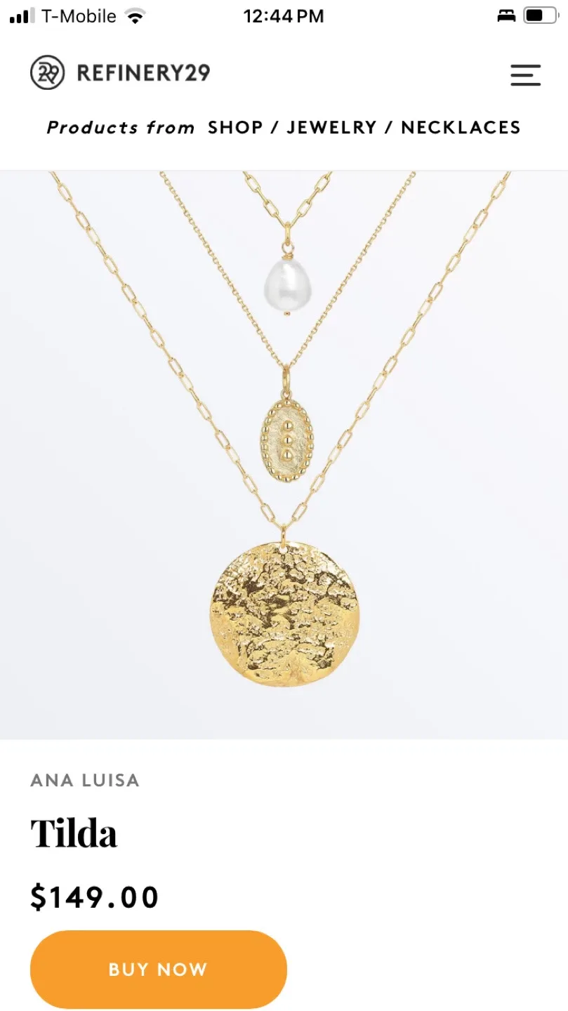 Ana Luisa Tilda Pendant Chain Necklace no lower then $50 image indicator(2)