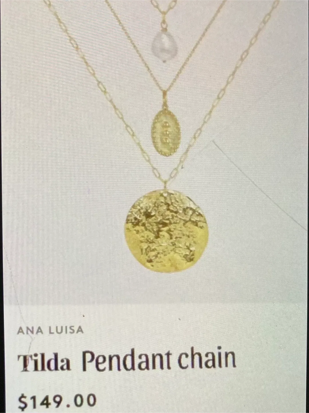 Ana Luisa Tilda Pendant Chain Necklace no lower then $50 image indicator(3)