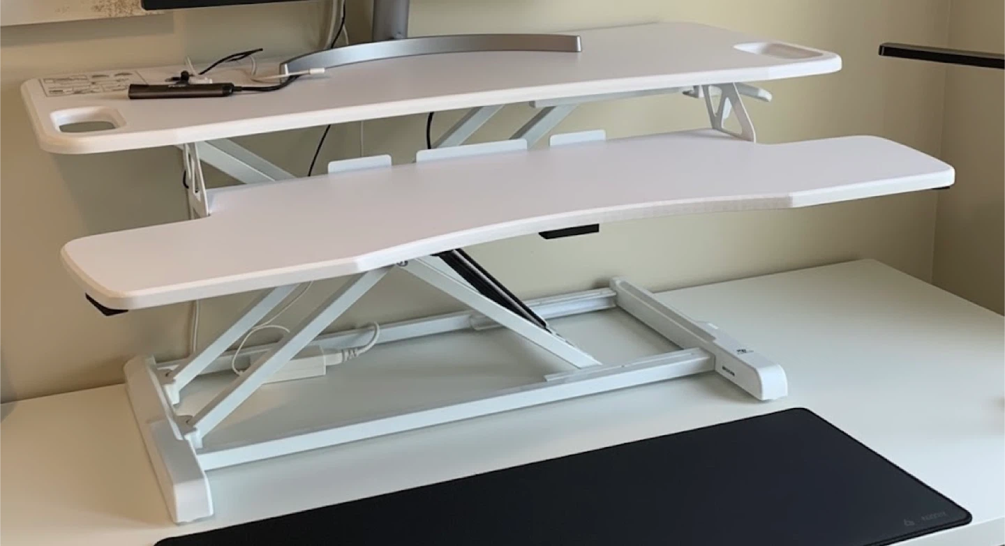 🖥️ Standing Desk Converter – Sit/Stand Workstation (White)