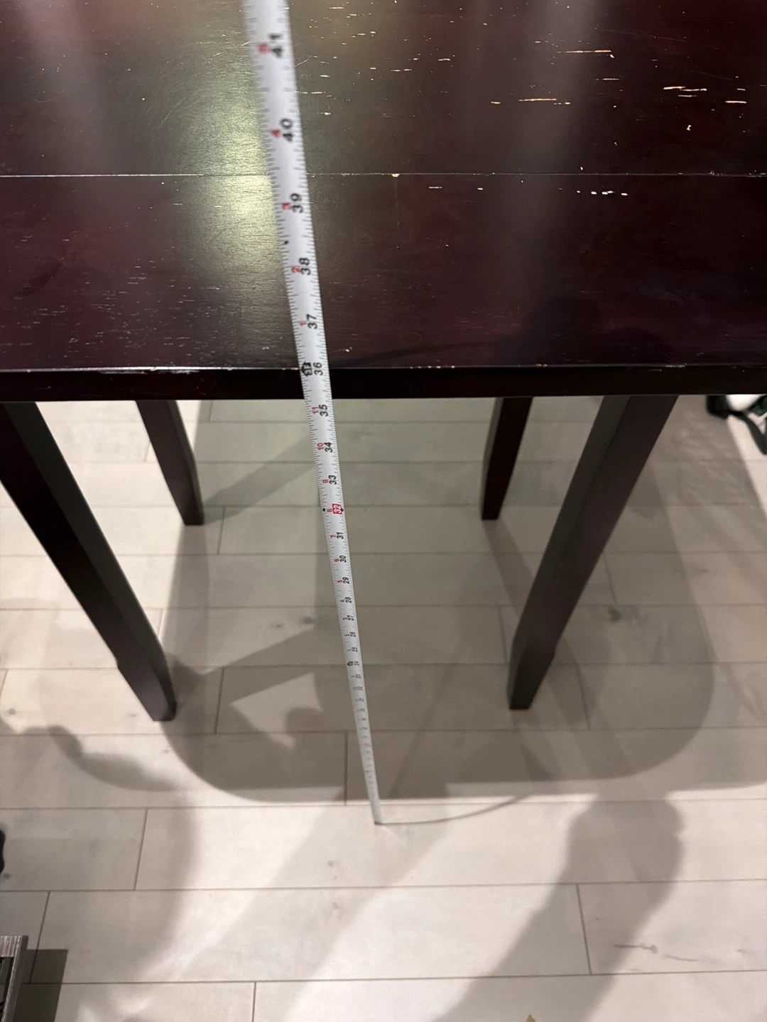 MOVING OUT SALE! Dark Wood Table - 36"x30" - photo 5