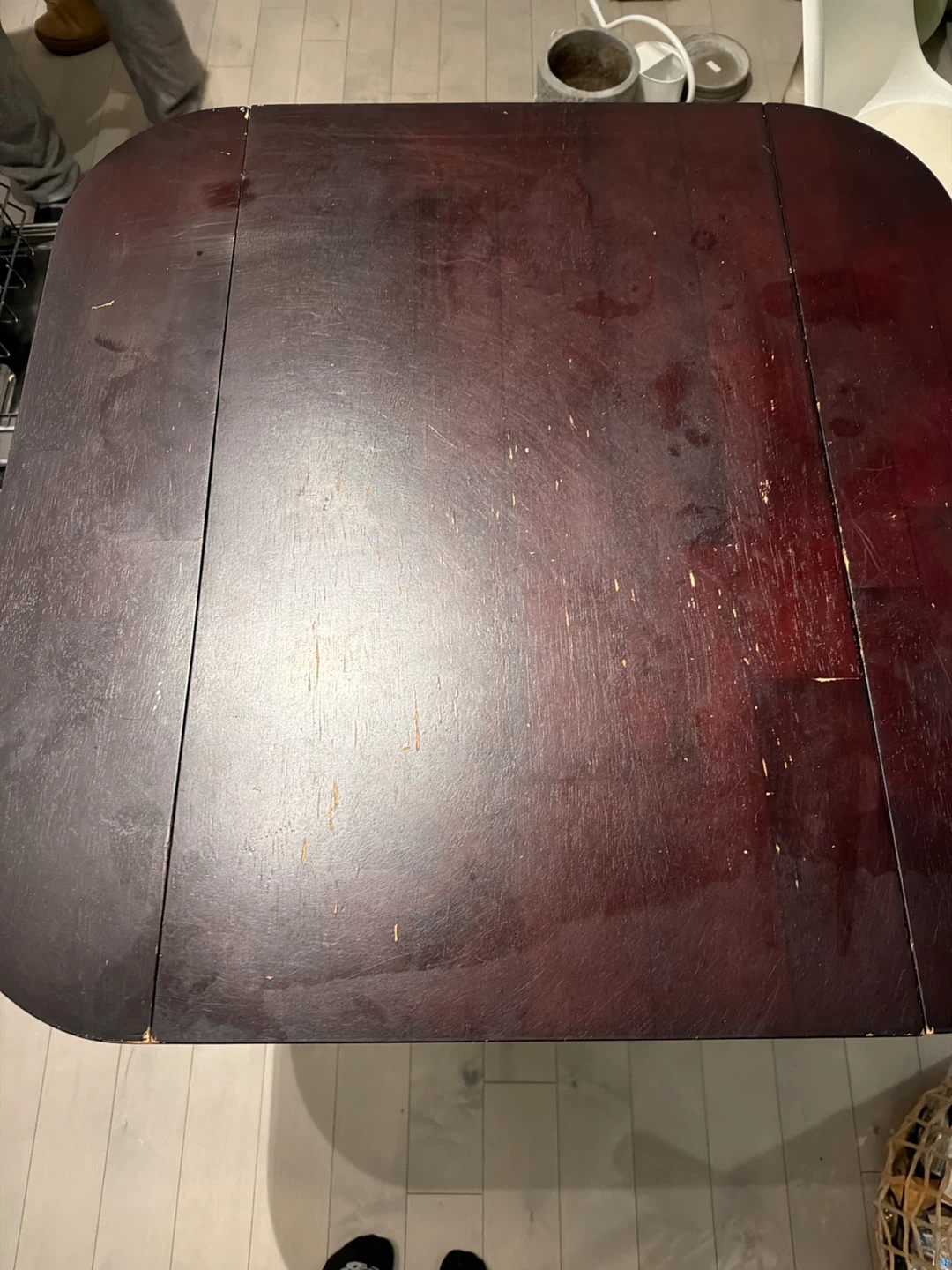 MOVING OUT SALE! Dark Wood Table - 36"x30"