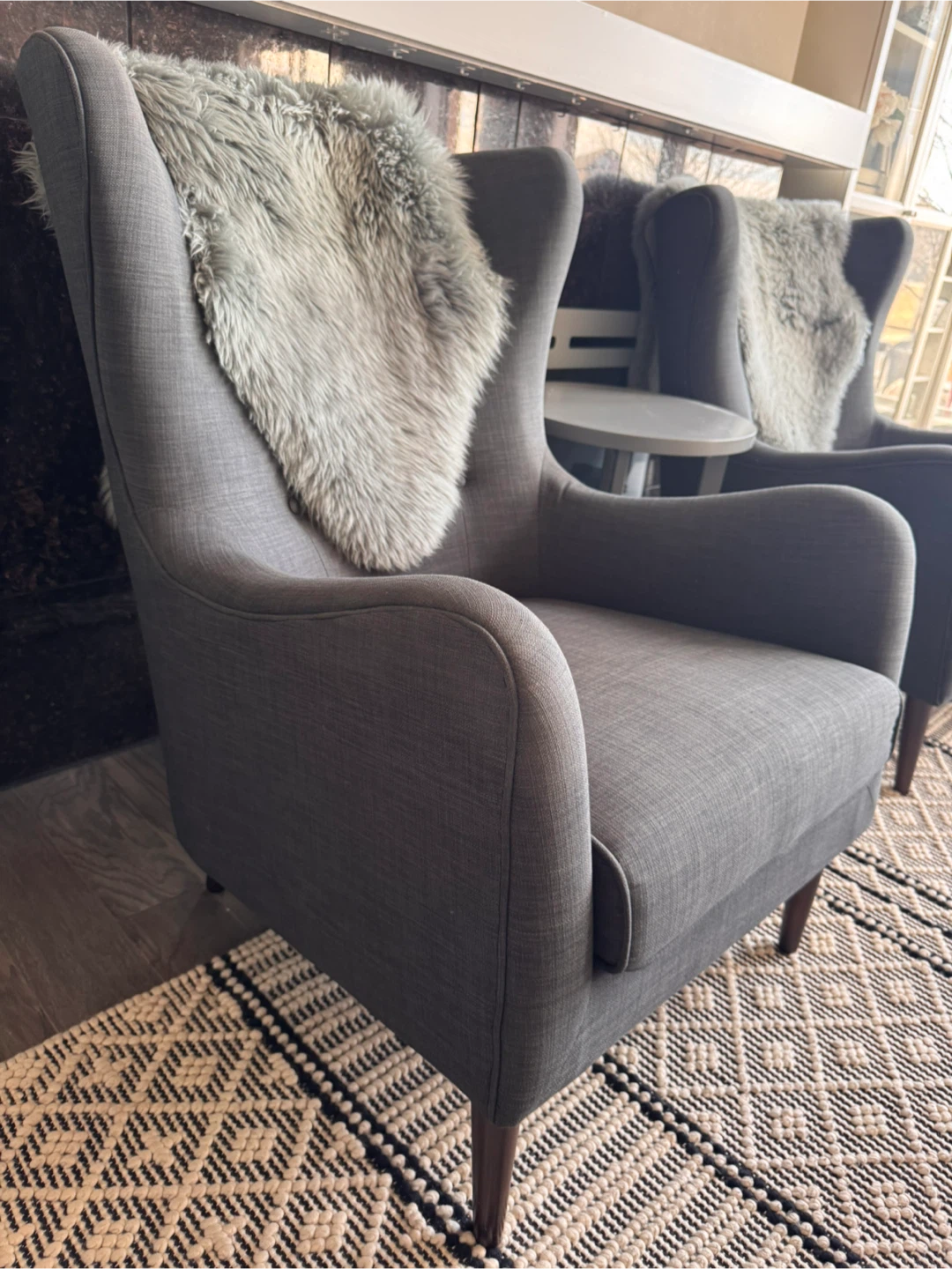 Grey Wingback Accent Chairs - photo 3