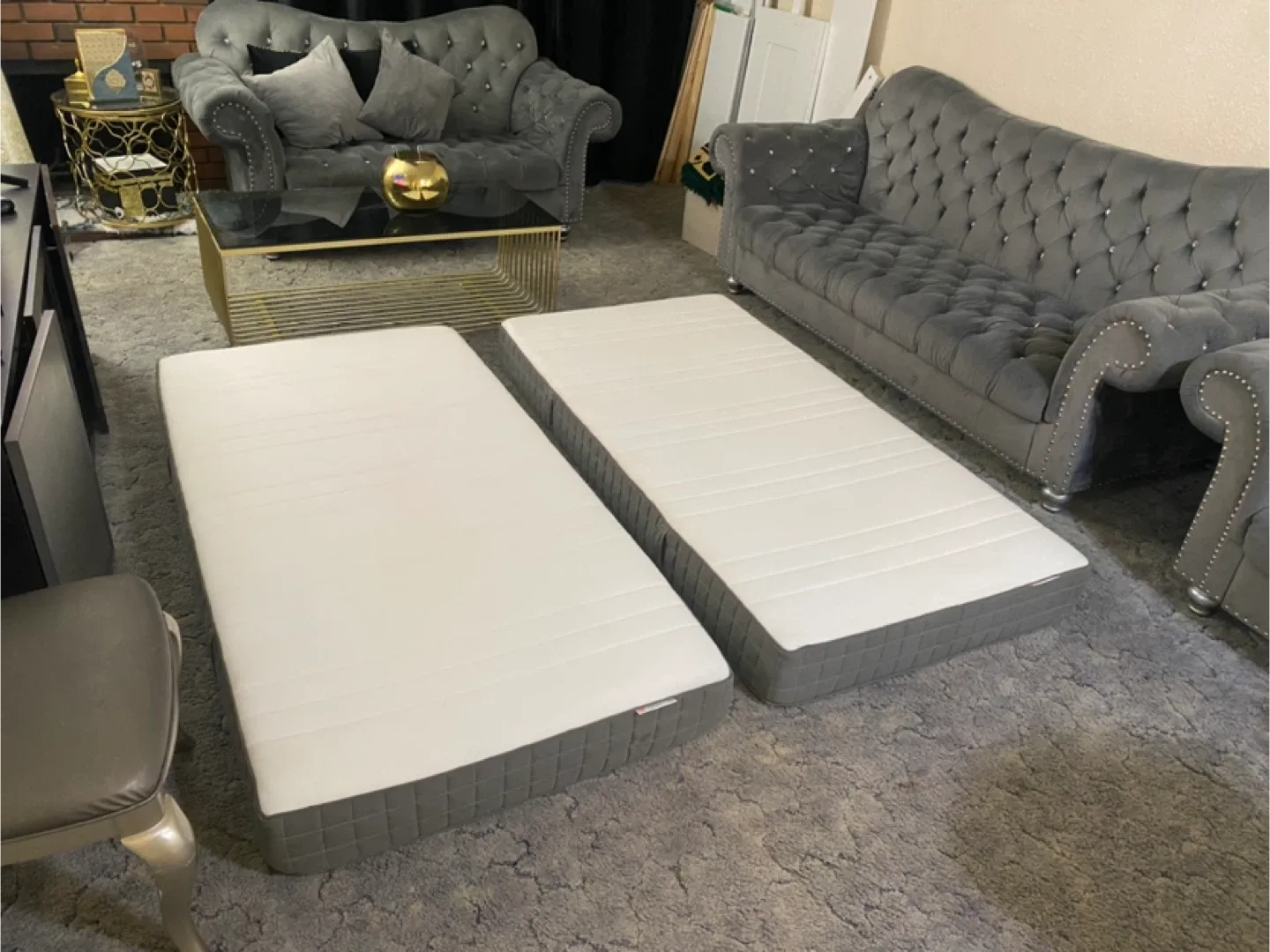 IKEA Morgedal Twin Mattress set of 2 like new image indicator(4)