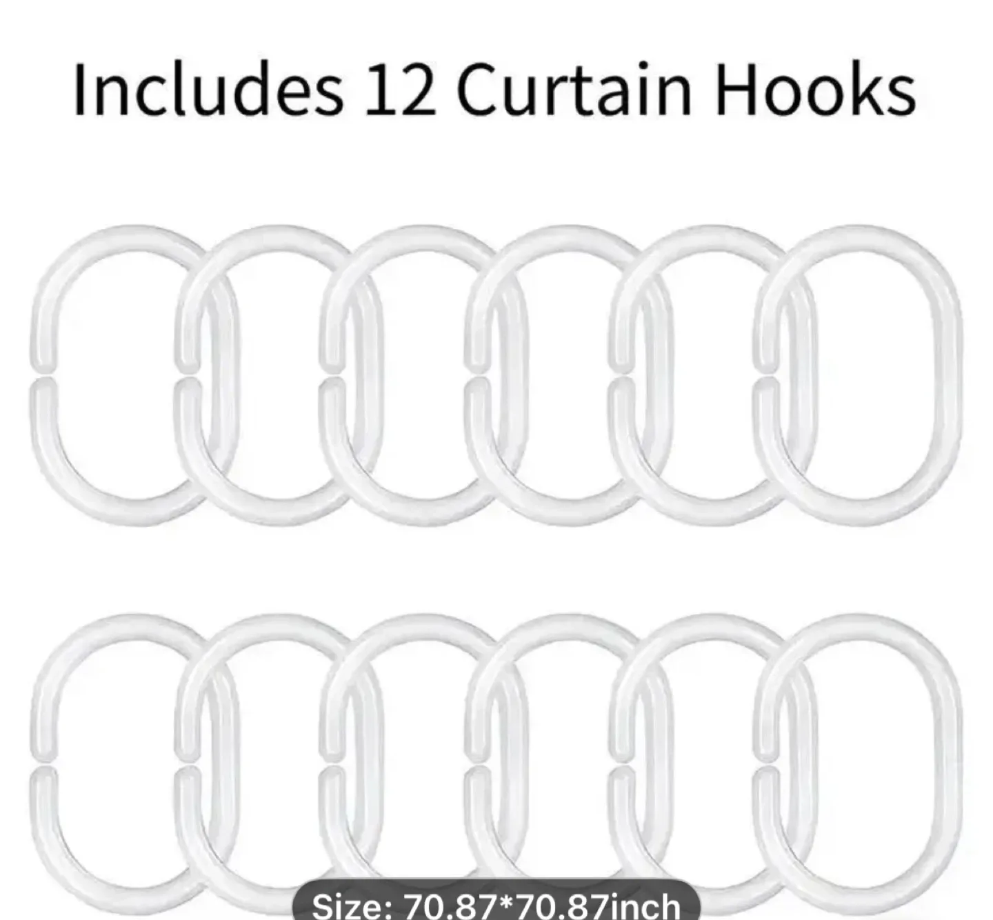 White Birch Shower Curtain with 12 Hooks, 71" x 74" image indicator(2)