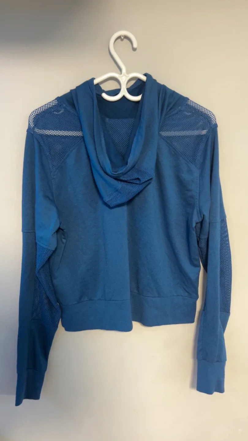 Blue Hoodie with Mesh Accents image indicator(2)