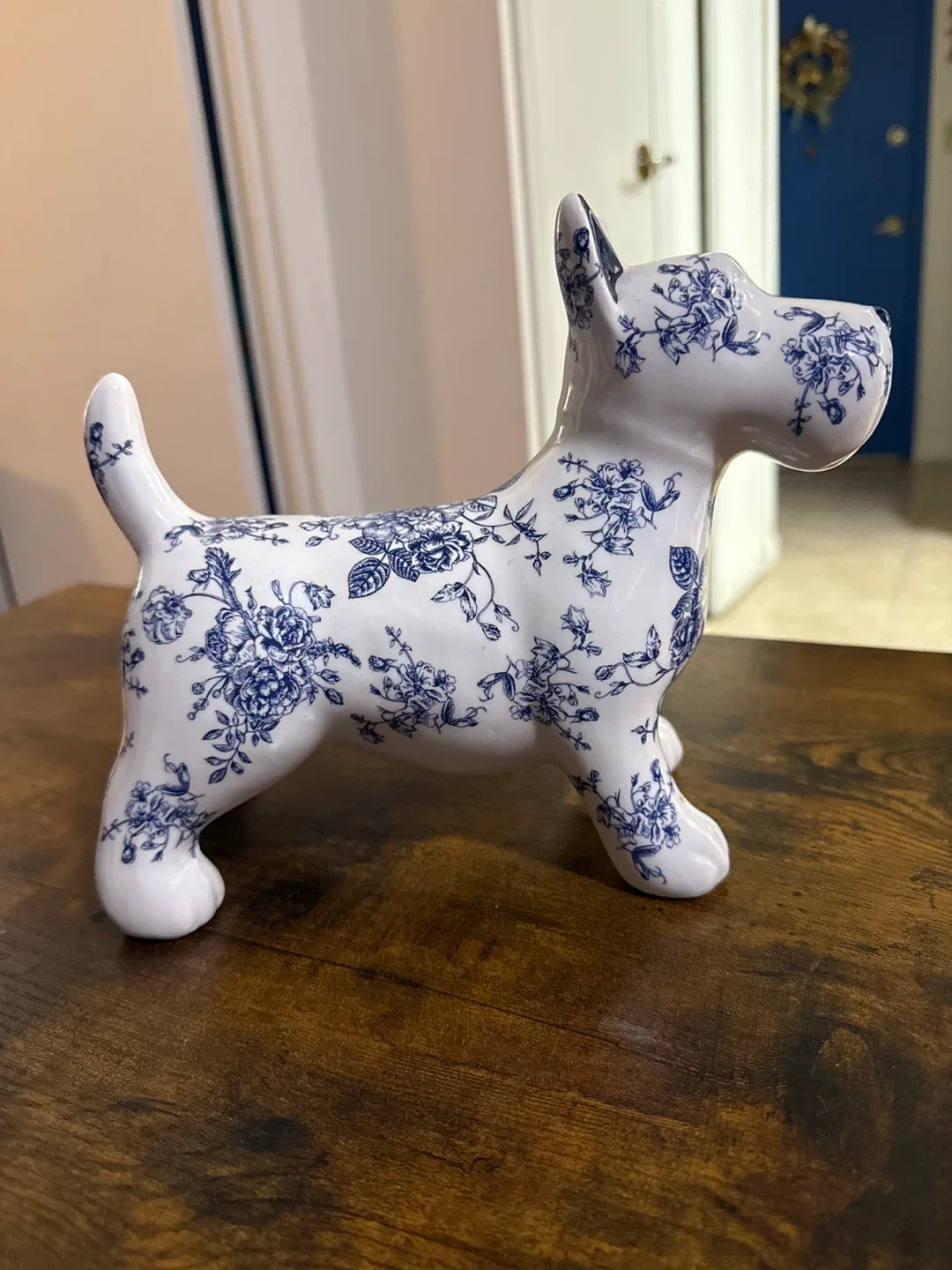 Vintage Floral Dog Figurine