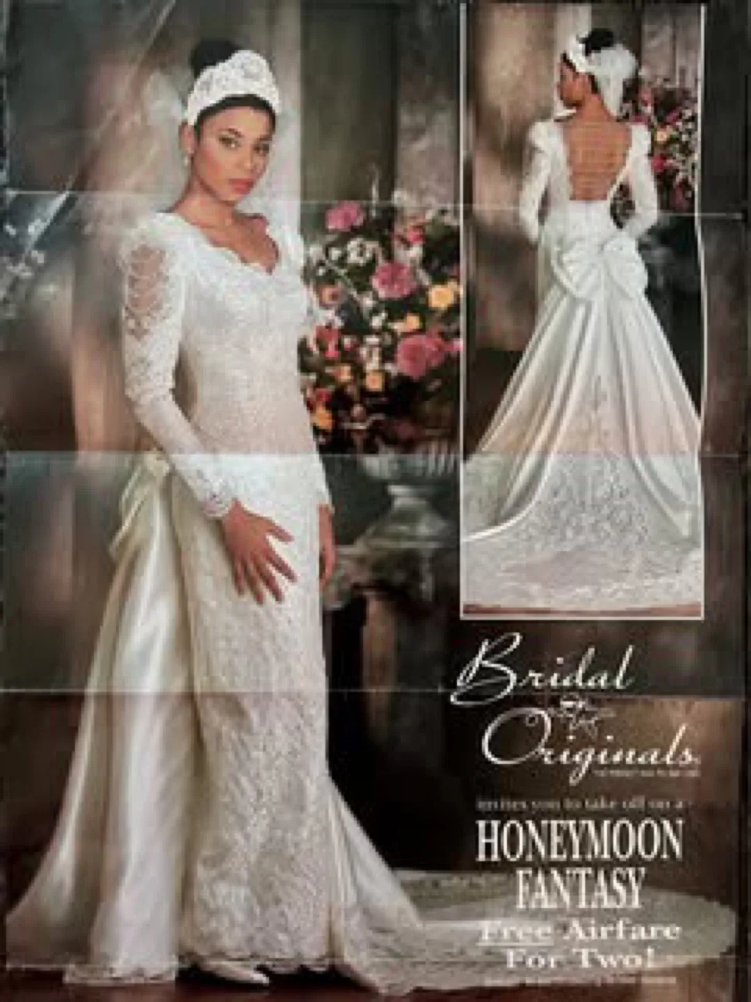 Designer Wedding Gown with Detachable Train