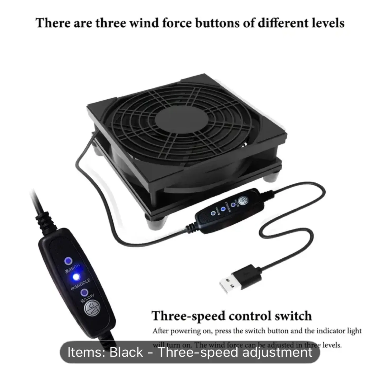 Router Cooler with Three-Speed Adjustment image indicator(2)