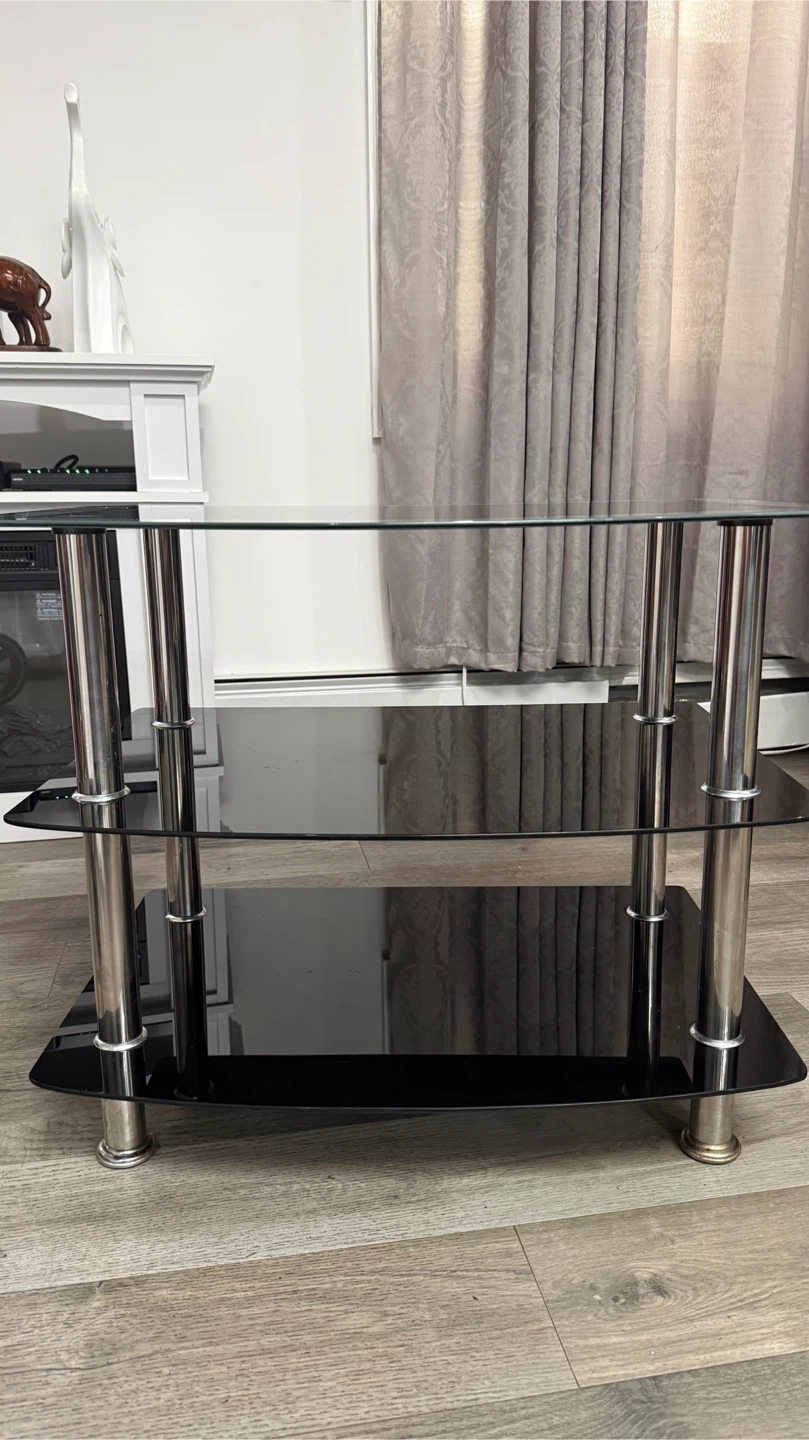 Black Glass TV Stand - photo 4