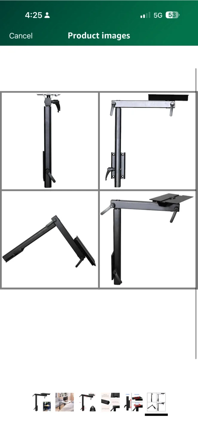 RV Table Leg, Swivels 360 Black image indicator(2)