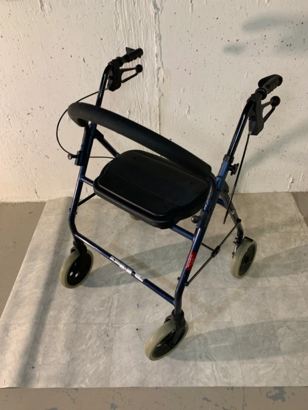 Blue Four Wheel Walker with Seat - health / special needs