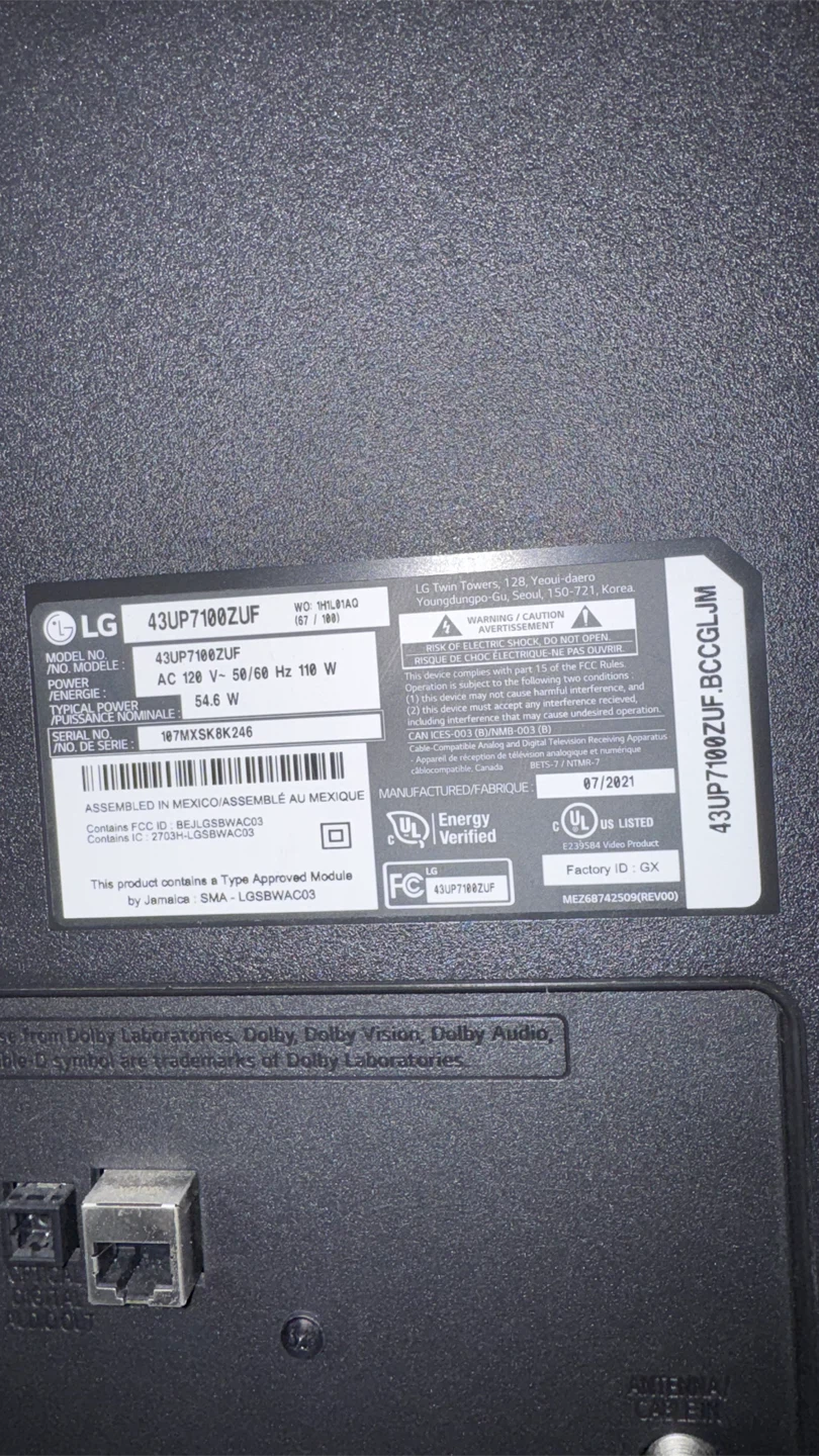 43” LG 4K TV - photo 3