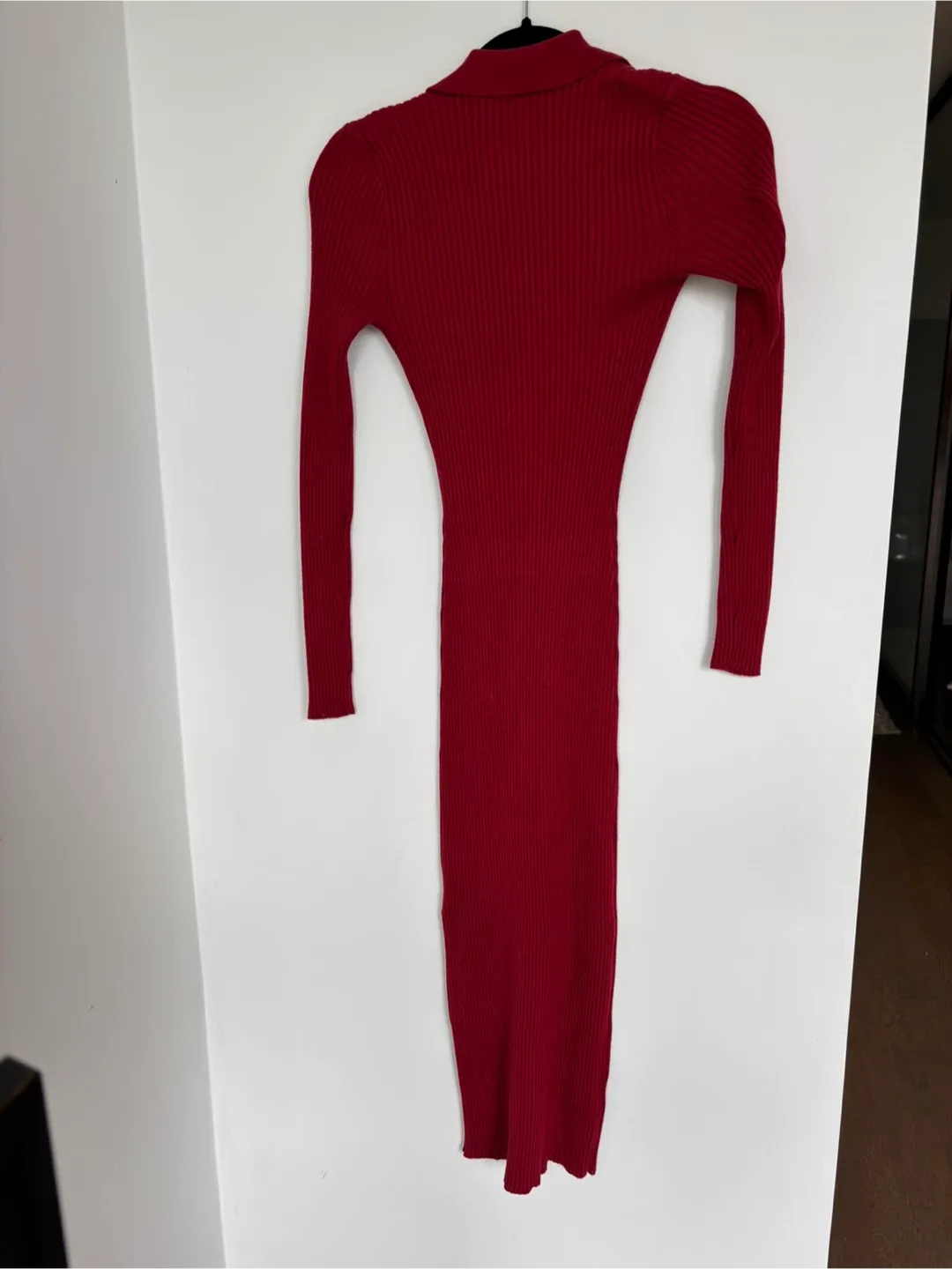 Abercrombie & Fitch Red Ribbed Dress - Size XS image indicator(2)
